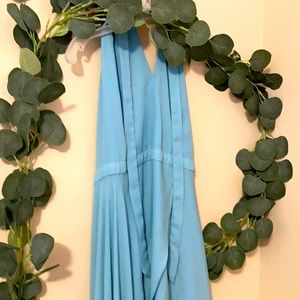 Beautiful winter blue long dress